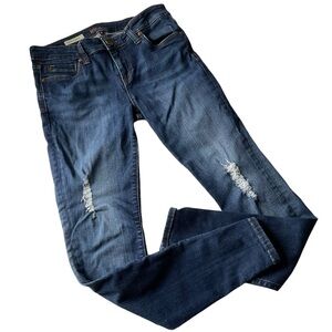 KUT from the KLOTH Toothpick Skinny Jeans Distressed Blue Denim Womens Size 6